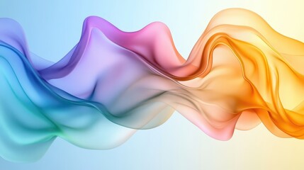 Wall Mural - abstract flowing waves in soft colors creating a serene visual effect.