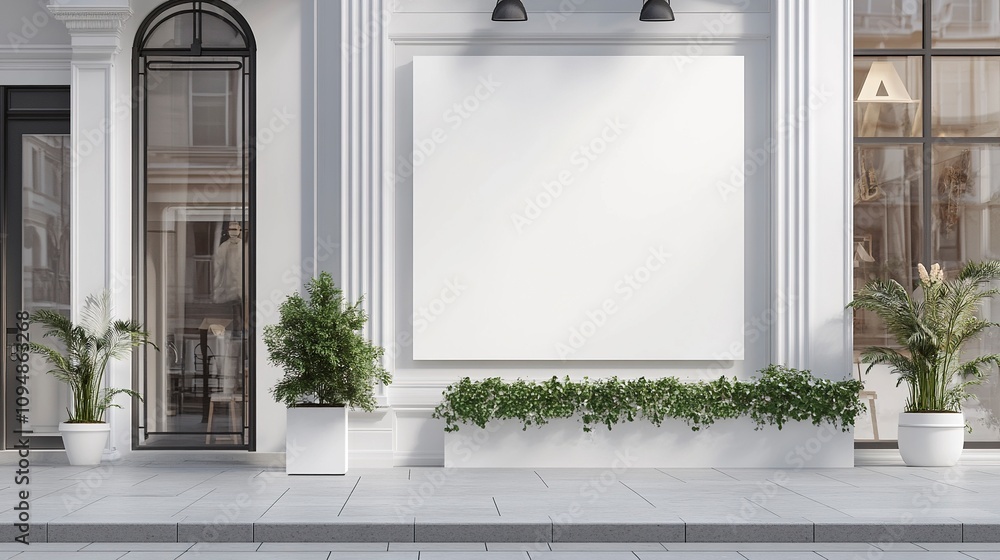 Storefront Rounded Rectangle Rounded Street storefront shop, cafe, restaurant mounted sign board ...