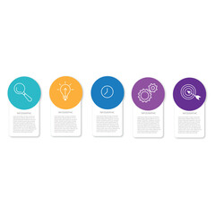 Wall Mural - horizontal progress bar featuring 5 arrow-shaped elements, symbolizing the four stages of business s