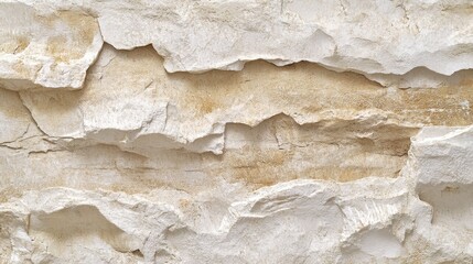 Wall Mural - textured white stone surface with layered patterns and natural variations.