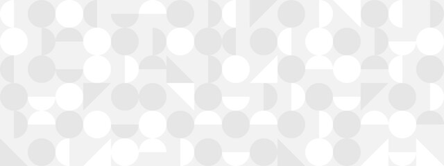 Wall Mural - white trendy seamless background of circles and squares in modern style, flat vector illustration. c