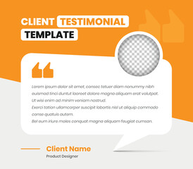 client testimonial and feedback minimalist social media post template design