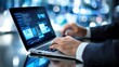 © marco - Businessman Analyzing Data on Laptop
