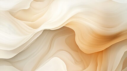 Wall Mural - abstract waves of cream and beige create a soothing, modern background.