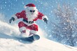 © Nico - Santa Claus Enjoys Snowboarding in Winter Wonderland
