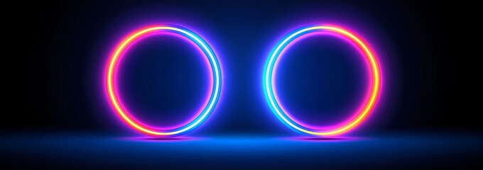 Wall Mural - solar eclipse phases are depicted with bright blue circles and crescents on a dark backdrop, showcas