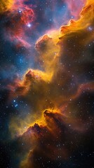 Wall Mural - mesmerizing nebulae cosmic clouds in deep space vivid colors stars ethereal light interstellar gas c