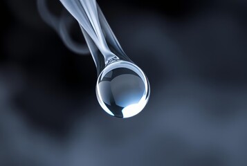 Wall Mural - _ . Steam Droplet Close-up Capture the intricate details of a si
