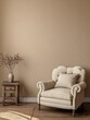 © Agus - Beige Armchair in a Neutral Room Setting