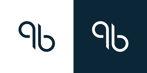 Initial logo Q and B, simple logo Q B
