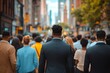 © Imagentive - Dark-Haired Businessman Walking, Blurred City Street Scene