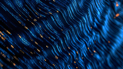 Abstract dark blue digital background. Big data digital code