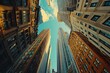 © Imagentive - Dark-haired Man, Low Angle, Sunlit City Street