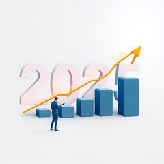 Fototapete - Comprehensive Marketing Plan for Business Growth in 2025: Elevate Your Success with Strategic Opportunities and Motivational Insights for the New Year