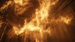 © wacharagorn - A dramatic display of fire engulfing a room, showcasing intense flames and dynamic light, creating a captivating atmosphere.