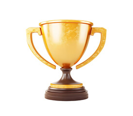 trophy cup winner success champion icon sign or symbol 3d illustration