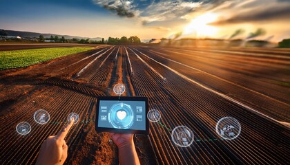 Wall Mural - ai driven seed and plant monitoring system enhancing modern agriculture with precision analytics and real time insights for optimal growth