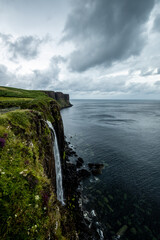 Poster - Aerial view of Isle of Skye with waterfall