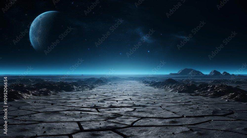Stunning perspective of earth from the moon s rocky surface in the ...