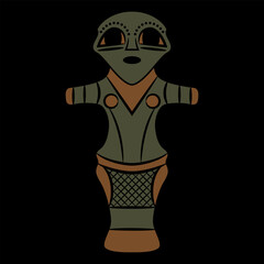 Wall Mural - Female figurine. Neolithic goddess. Vinča culture from Serbia.