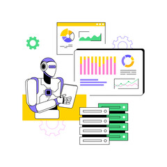 Poster - AI-Supported Predictive Modeling abstract concept vector illustration.