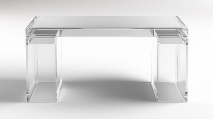 Wall Mural - Elegant transparent acrylic table with modern minimalist design