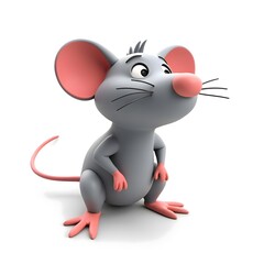 Wall Mural - Curious Cartoon Mouse
