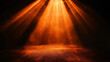 © mahmod - orange spotlight on stage isolated on black background