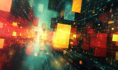 Abstract Cyber Space Background, Generative AI