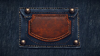 A close-up view of blue jeans texture reveals the intricate weave of denim fabric, showcasing its classic pattern. 