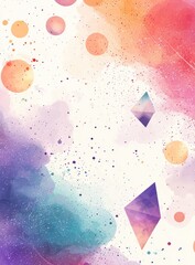 Canvas Print - abstract background with gradient colors featuring geometric shapes and pastel hues creating a moder