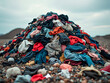 © Artvi - Pile of discarded clothing in a landfill symbolizing the waste and environmental impact of fast fashion