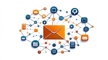 envelope technology integration for digital storage solutions in an abstract tech environment