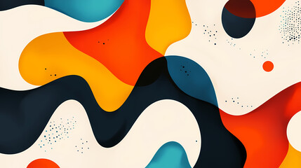 Wall Mural - abstract fluid background pattern in colorful shape design. modern retro design style for poster, fl