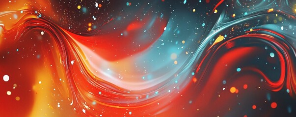 Aufkleber - Abstract red and blue swirling colors creating stunning visuals