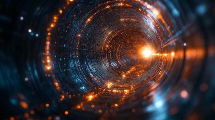 Wall Mural - atomic reactor accelerator particle splitting quantum physics