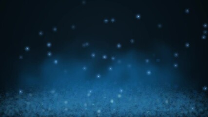 Wall Mural - seamless looping blue floating particle background. calming cool wallpaper animation.