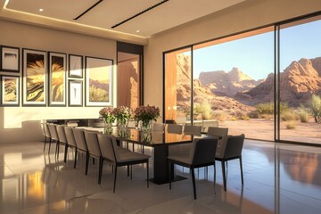 Wall Mural - interior of a modern dining room