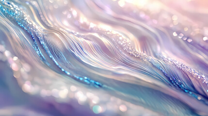 Wall Mural - close-up of iridescent pearl shell texture with soft natural ripples. minimal background for design.