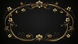 © Hungarian - Golden Floral Frame with Black Background