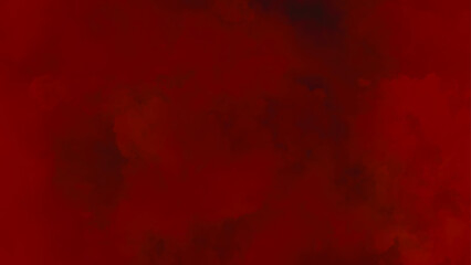 Wall Mural -  Watercolor on deep dark red paper background. Abstract dark background on red cloud texture. Dark crimson texture, 