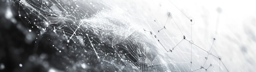 Aufkleber - Abstract representation of interconnected data and technology concepts.
