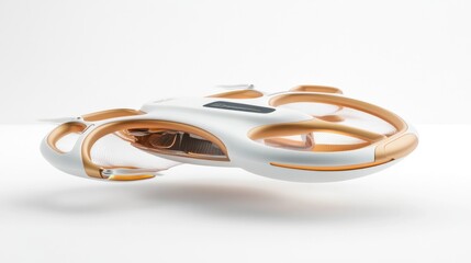 Aufkleber - A futuristic drone design with a sleek, aerodynamic shape and transparent elements.