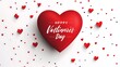 © duong - Happy Vattinarier Day: 3D Render of a Romantic Red Heart. AI Generated