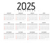 © starlineart - minimal 2025 new year calendar template design