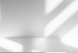 © Photo Sesaon - Wall interior background, studio and backdrops show products.with shadow from window color white and grey. background for text insertion and presentation product