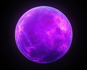 Wall Mural - purple planet in space. ai.