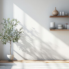 Poster - A mock-up with a blank white wall.