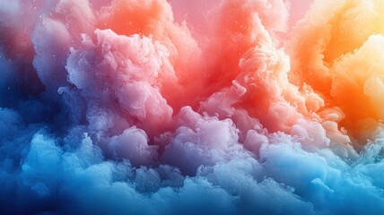 Sticker - swirling pastel cloudscape digital abstract art colorful background high fidelity modern aesthetic