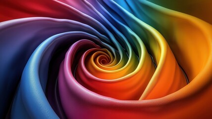 Wall Mural - dynamic colorful spiral vortex exhibition art gallery digital artwork abstract environment close-up 
